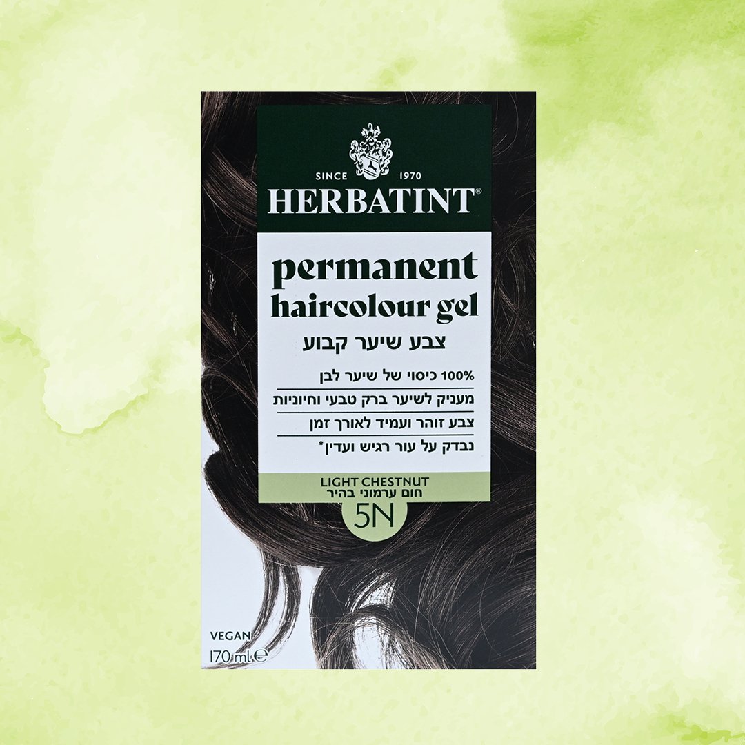 צבע לשיער ללא אמוניה | הרבטינט | גוון חום ערמוני בהיר | N5