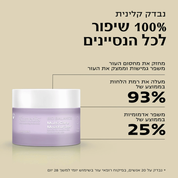 ⁦BIO BALANCE קרם פנים להזנה ושיקום עור רגיש | kamedis קמדיס | 50 מ"ל⁩ – תמונה ⁦3⁩