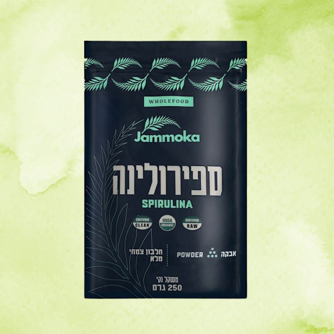 אבקת ספירולינה אורגנית | ג'מוקה | 250 גרם