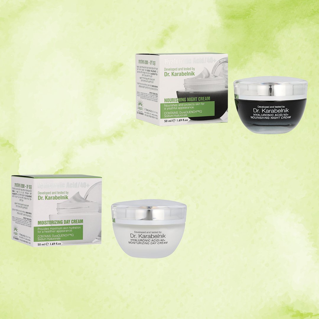 מבצע קרם יום וקרם לילה חומצה היאלורונית | ד"ר קרבלניק |סה"כ 100g