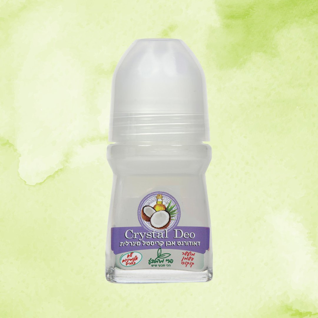 דאודורנט אבן קריסטל מינרלית קוקוס | Crystal Dow קריסטל דאו | 55 מ''ל