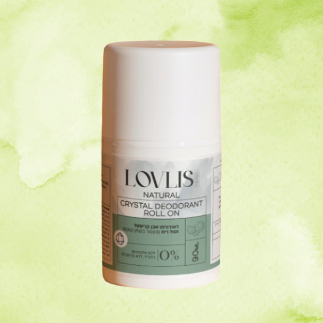דאודורנט רול-און אבן קריסטל | LOVLIS לובליס | 90 מ"ל