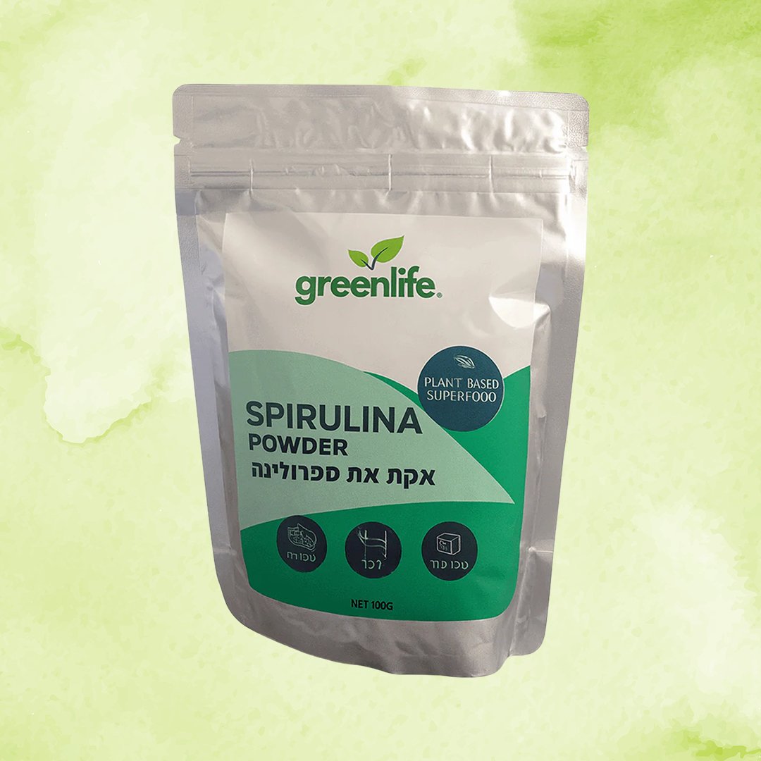 אבקת אצת ספירולינה | גרין לייף | 250 גרם