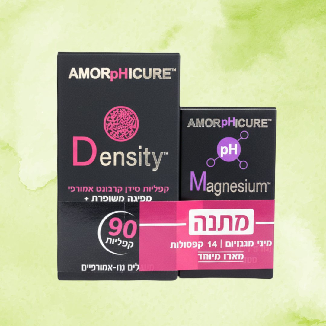 דנסיטי סידן אמורפי 90 קפליות + מתנה מגנזיום ph 14 קפסולות | אמורפיקיור