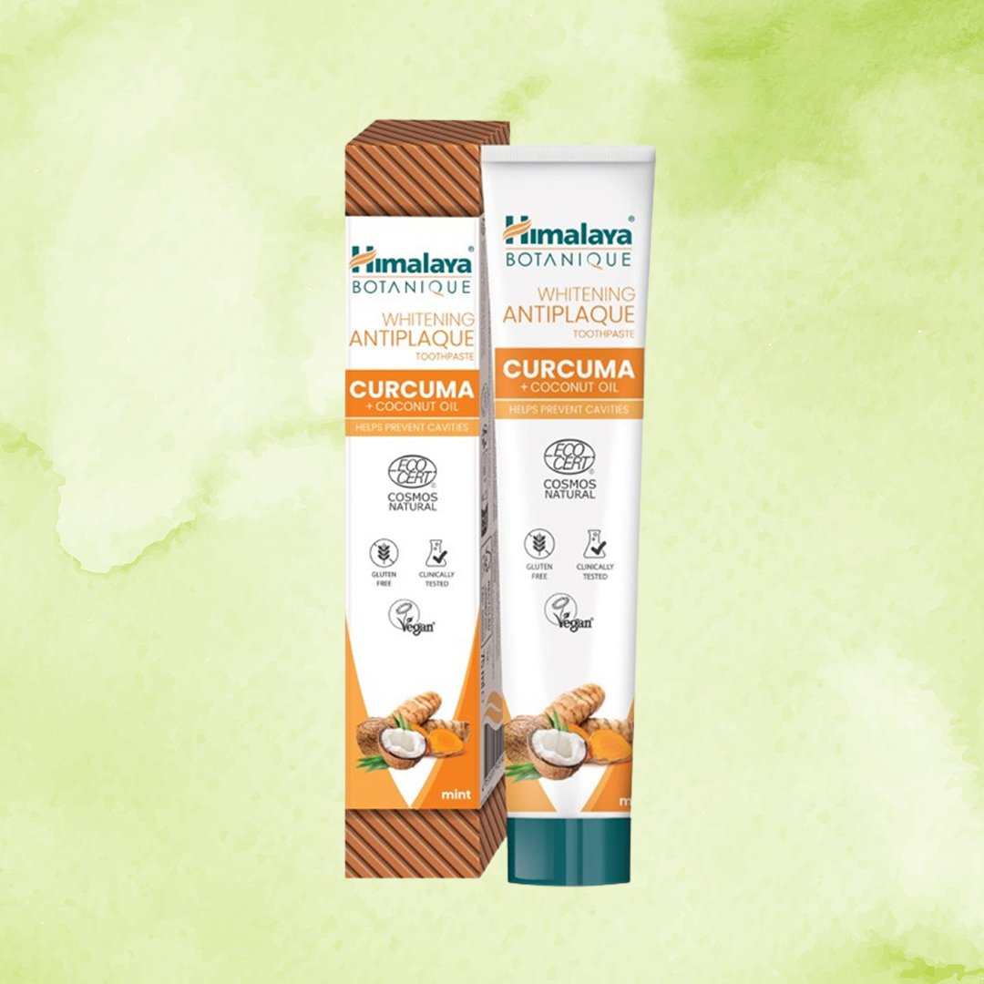 משחת שיניים כורכום ושמן קוקוס מלבינה וטבעית | הימלאיה | 75 מ''ל
