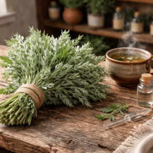 לענה משוננת לשימוש בחליטה או בתמצית נוזלית