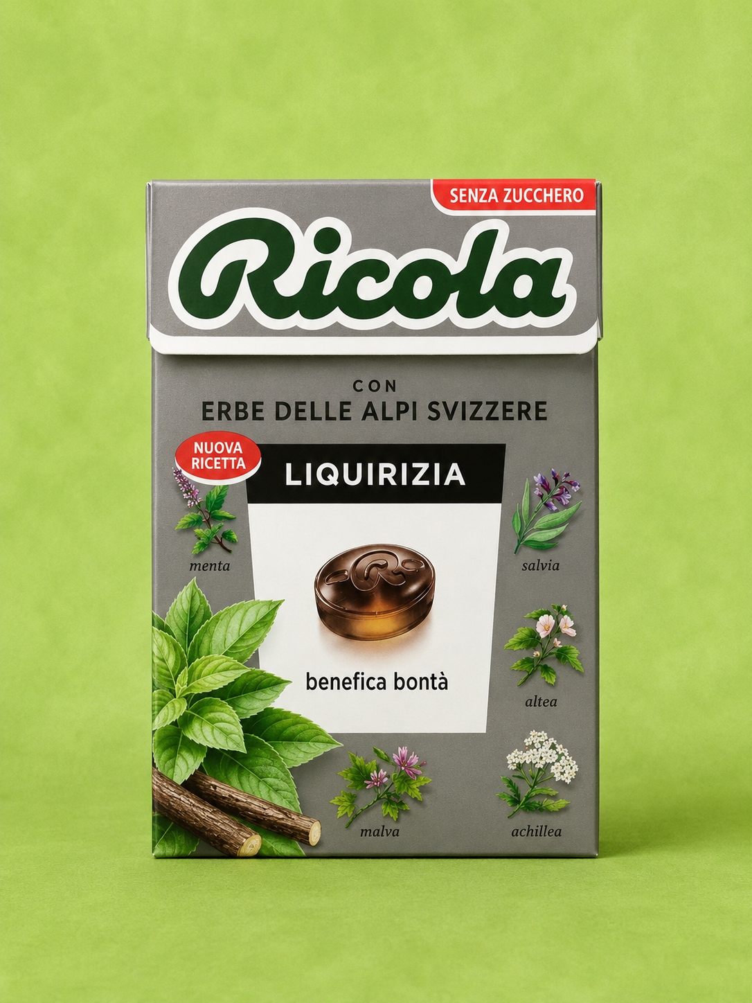 סוכריות בטעם ליקריץ | גרם Ricola Swiss Herb Lozenges | 50