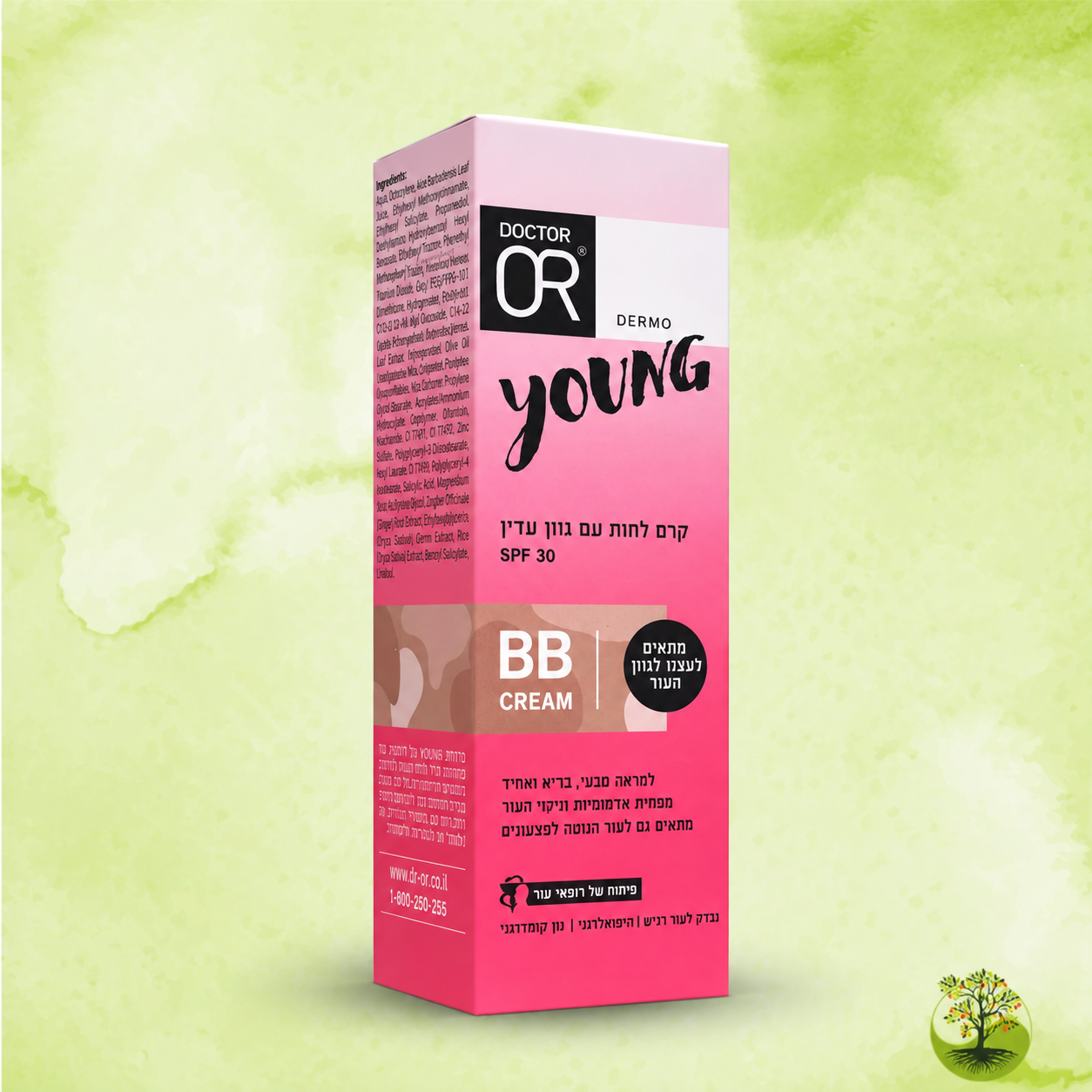 YOUNG קרם לחות BB עם גוון עדין SPF30 לעור מעורב עד שמן | ד"ר עור Doctor OR | מ"ל 30