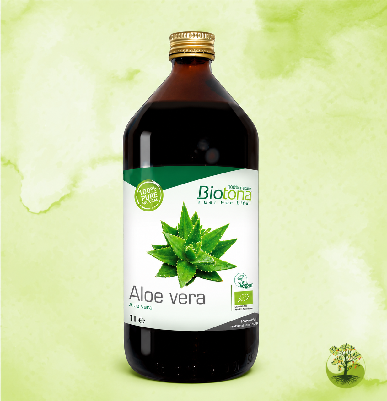 משקה אלוורה אורגני טהור 99.7% Aloe Vera | ביו טונה BIOTONA | ליטר 1