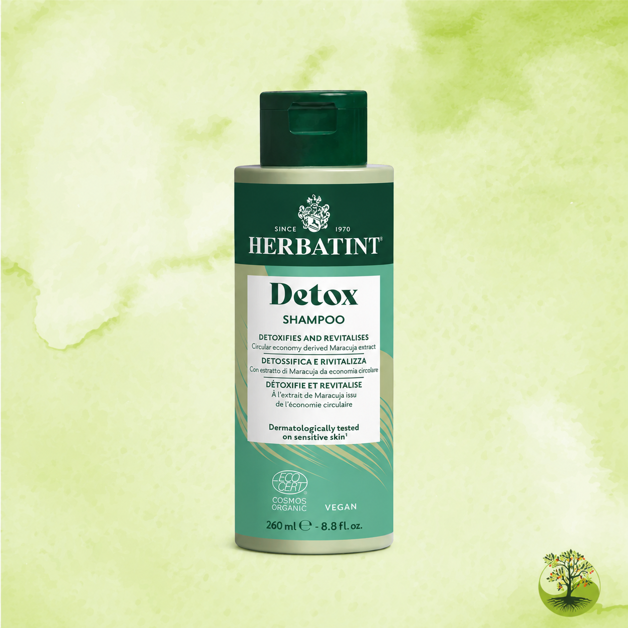 שמפו דיטוקס Detox פסיפלורה וצ'יה | Herbatint הרבטינט | 260 מ"ל